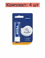 Nivea Бальзам для губ Базовый уход, 4.8 г,, 4 шт