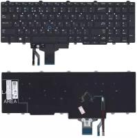 Клавиатура для ноутбука Dell Latitude E5570 черная без рамки без подсветки
