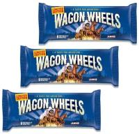 Печенье Wagon Wheels Jammie в шоколаде с прослойкой из суфле и джема 216 г, 3 упаковки