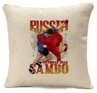 Подушка CoolPodarok Russia Sambo. Самбо