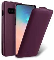 Кожаный чехол флип Melkco для Samsung Galaxy S10+ - Jacka Type, сиреневый