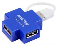 USB 2.0 Хаб Smartbuy 6900, 4 порта, голубой (SBHA-6900-B)