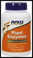 NOW Foods Plant Enzymes, растительные ферменты, 120 вегетарианских капсул