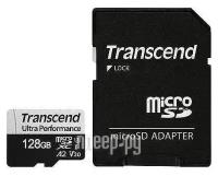 Карта памяти 128Gb - Transcend MicroSDXC 340S Class 10 UHS-I U3 V30 A2 TS128GUSD340S с адаптером SD