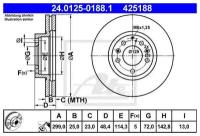 ATE 24.0125-0188.1 Диск тормозной