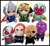 Набор мягких игрушек супергероев/Мстители/Марвел/Мягкие игрушки супергерои (набор из 7)