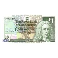 Банкнота номиналом 1 фунт 1999 года. Шотландия