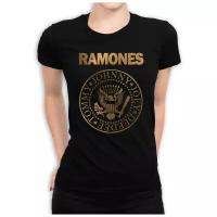 Футболка DS Apparel Ramones Женская Черная 3XL