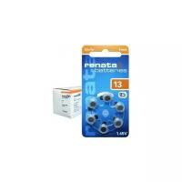Батарейка RENATA Zinc-Air 13 BL6, 6 шт в упаковке