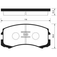 SANGSIN SP1255 (GDB7618 / MN116604 / MR569224) колодки тормозные дисковые Mitsubishi (Мицубиси) Lancer (Лансер)