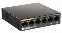 Коммутатор D-link DSS-100E-6P/A1A 6x10/100Base-TX (4xPoE) неуправляемый