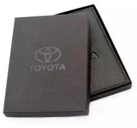 Бумажник водителя TOYOTA (Тойота) Натуральная кожа.Черный