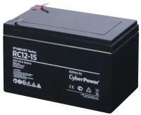 CyberPower батареи комплектующие к ИБП Аккумуляторная батарея RC 12-15 12V 15Ah