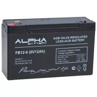 Свинцово-кислотный аккумулятор ALPHA BATTERY FB 12-6 (6 В, 12 Ач)