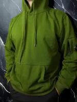 Худи толстовка CP Company с капюшоном и карманами, с линзой, хаки зеленого цвета 44-46 р