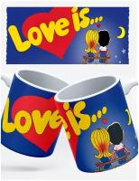 Кружка RocketCup с принтом "Love is"