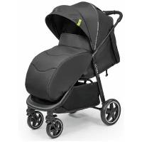 "Коляска прогулочная Happy Baby Ultima V2 X4, 4 колеса, съемный бампер, black"