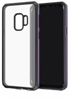 Чехол-накладка ITSKINS HYBRID EDGE для Samsung Galaxy S9 чёрный/фиолетовый/прозрачный