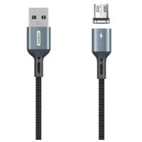 Кабель USB REMAX RC-156m Cigan USB - MicroUSB магнитный, 3A, 1 м, черный