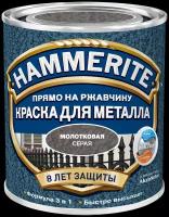 Hammerite Hammered молотковая эмаль по ржавчине 3в1 (черный, 0,25 л)
