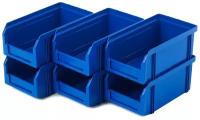 Пластиковый ящик Стелла-техник V-1-К6-синий, комплект 6 штук