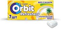 Жевательная резинка Orbit Refreshers Тропический микс, без сахара 16 г