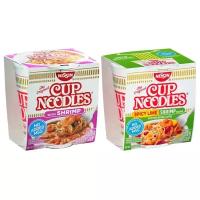 Лапша быстрого приготовления Nissin Cup Noodles Spicy Lime Shrimps / Ниссин Кап Нудлс Спайси Лайм с Креветками 64 г. 2 шт. (США)