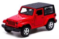 Машина металлическая JEEP WRANGLER, 1:42, инерция, открываются двери, цвет красный