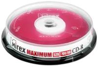 Диск CD-R Mirex 700 Mb, 52х, Maximum, Cake Box (10), (10/300)