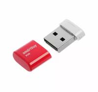 Флешка Smartbuy Lara, 8 Гб, USB2.0, чт до 25 Мб/с, зап до 15 Мб/с, красная