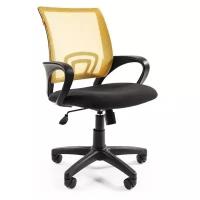 Кресло Easy Chair ткань черная сетка, желтая, пластик