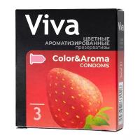 VIVA Презервативы Цветные ароматизированные, 3 шт