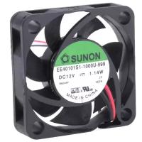 Вентилятор SUNON EE40101S1-999-A, Вентилятор осевой, 12В DC, 40x40x10мм, подшипник скольжения, 13,87 куб.м/ч, 1шт