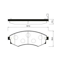 Колодки тормозные передние SP1111 для HYUNDAI LANTRA 95-00, ELANTRA 05-06, SONATA 98-03  KIA MAGЕNTIS 2001-02, OPTIMA 2001-02