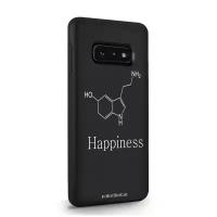 Черный силиконовый чехол MustHaveCase для Samsung Galaxy S10E Молекула счастья для Самсунг Галакси С10E Противоударный