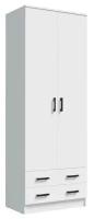 Шкаф Эра Дуэт комбинированный белый гладкий 80х48.7х220 см