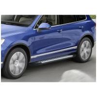 Пороги алюминиевые с площадкой "BMW-style D" (арт. D193AL.5806.1) VOLKSWAGEN Touareg 2018- н.в