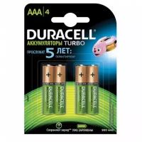 Аккумулятор типа AAA DURACELL Turbo (комплект 4 штуки) 900mAh