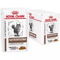 Влажный корм для кошек Royal Canin Gastrointestinal Moderate Calorie при проблемах с ЖКТ, 12 шт. х 85 г