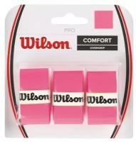 Обмотка для теннисной ракетки Wilson Pro Overgrip, розовая, 3 шт