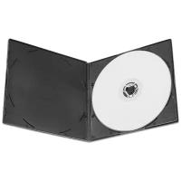 Коробка DVD half box для 1 диска, 7мм черная горизонтальная, упаковка 50 шт