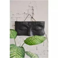 Гипсовое панно "Глаза Будды" в черном цвете / 44х22х6 / гипсовые фигуры на стену / украшение интерьерное / декор