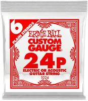 Струна для акустической и электрогитары Ernie Ball P01024 Custom gauge, сталь, калибр 24, Ernie Ball (Эрни Бол)