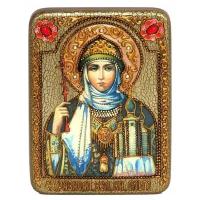 Подарочная икона Святая Равноапостольная княгиня Ольга на мореном дубе 15*20см 999-RTI-244m