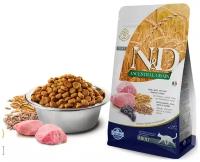 Сухой корм Farmina N&D Ancestral Grain для взрослых кошек, ягненок и черника, 0,3 кг