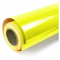 Флуоресцентная плёнка для тюнинга авто, цвет - жёлтый, 100х100 см