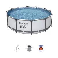 Бассейн каркасный Bestway Steel Pro MAX, 366 х100 см, фильтр- насос, лест, 56418