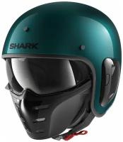 Мотошлем открытый SHARK S-DRAK FIBER BLANK METAL Green, S