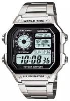 Наручные часы CASIO Collection AE-1200WHD-1A, черный, серебряный