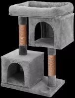 Домик для кошки с когтеточкой Pet БМФ игровой комплекс "Комфорт мини", 60 х 35 х 80 см, большая лежанка